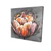 Double and abstract orange tulip - 12x12 Print on canvas