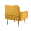 COOLMORE Velvet Chair ; Accent chair/ Living room lesiure chair with metal feet