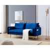 Velvet Fabric sofa with pocket-71"Blue