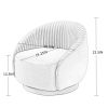 Home Velvet Barrel Arm Chair; Embossing Fleece Upholstered Chair with Golden Legs Accent Club Sofa Chair for Living Bedroom Patio