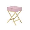 Coleen Side Table; Pink & Gold