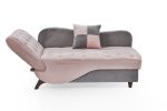 New+Pink adjustable living room sofa bed with storage cushions including a pillow