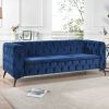 84" Inch Width Traditional Square Arm removable cushion 3 seater Sofa