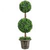 36 Inch Artificial Double Ball Tree Indoor and Outdoor UV Protection