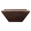 36 Inch Square Shape Acacia Wood Coffee Table with Trapezoid Base; Brown