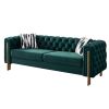 Modern velvet sofa GREEN color