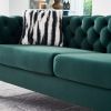 Modern velvet sofa GREEN color