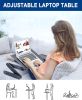 Adjustable Laptop Desk; Laptop Stand for Bed Portable Lap Desk Foldable Table Workstation Notebook Riser with Mouse Pad; Ergonomic Computer Tray Readi