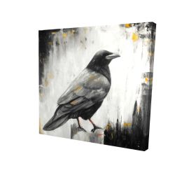 Crow bird - 12x12 Print on canvas