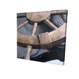 Helm on a fishing net closeup - 12x12 Print on canvas