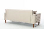 2047 White linen sofa bed