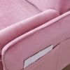 Velvet Fabric sofa with pocket-71&lsquo;&rsquo;pink