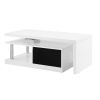 ACME Buck II Coffee Table w/Swivel Top in White &amp; Black High Gloss Finish LV00997