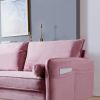 Velvet Fabric sofa with pocket-71&lsquo;&rsquo;pink