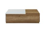 ACME Aafje Coffee Table in Oak &amp; White Finish LV00797