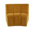 Felicia Modular Chair; Yellow Velvet LV01068