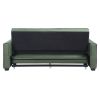 Octavio Adjustable Sofa w/2 Pillows; Green Fabric LV00824