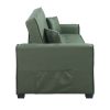 Octavio Adjustable Sofa w/2 Pillows; Green Fabric LV00824