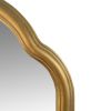 Arched Top Handcrafted Metal Encased Accent Wall Mirror; Antique Gold; DunaWest