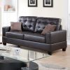 2 Piece Faux Leather Sofa and Loveseat Set in Espresso