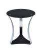 Geiger End Table in Chrome &amp; Black Glass 81917