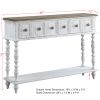 Bence Console Table in Dark Charcoal &amp; Antique White Finish AC00280