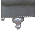 Afreen Button Tufted Sofa Finished with Velvet Fabric Upholstery in Gray