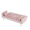 PINK Convertible Folding Futon Sofa Bed ; Sleeper Sofa Couch for Compact Living Space.