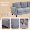 79.9" Modern Living Room Sofa Linen Upholstered Couch Furniture for Home or Office ; Light Grey*Blue; (3-Seat; Old Sku:WF288519AAC)