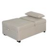 Folding Ottoman; Sofa Bed; Chair(Beige)