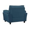 Single Seater sofa Velvet Super Cozy Upholstered Couch for Living Room; Bedroom; Office; Blue