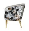 Colla Accent Chair; Gray Velvet &amp; Gold 59816