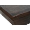 36 Inch Square Shape Acacia Wood Coffee Table with Trapezoid Base; Brown