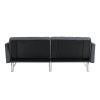 Sofa Bed Convertible Folding Dark Grey Lounge Couch Loveseat Sleeper Sofa Armrests Living Room Bedroom Apartment Reading Room