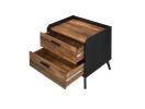 Jiranty Accent Table; Walnut & Black Finish 97972