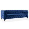 84" Inch Width Traditional Square Arm removable cushion 3 seater Sofa