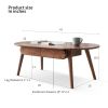 Capsule centre table Low table Table with drawers 100% solid wood Top board Desk Coffee table W 120 x D 52 x H 46 cm Study table Work from home Easy t