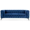 84" Inch Width Traditional Square Arm removable cushion 3 seater Sofa