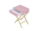 Coleen Side Table; Pink & Gold