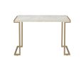 Boice II Sofa Table in Faux Marble & Champagne XH