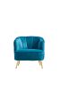 Modern furniture blue velvet armchair living room bedroom