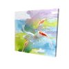 Koi fish in colorful water - 12x12 Print on canvas