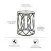 [Only support Drop Shipping Buyer] Arlo Metal Eyelet Accent Table