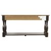 TREXM Console Table 64&quot; Long Extra-thick Sofa Table with Drawers and Shelf for Entryway; Hallway; Living Room (Distressed Black)