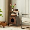 End Table with Resting Rlace for Rets; Round Side Table with Storage Shelf