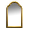 Arched Top Handcrafted Metal Encased Accent Wall Mirror; Antique Gold; DunaWest