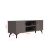 Mid-Century Modern TV Stand for up to 58 inch TV Television Stands with Cabinet Wood Storage TV Console Table;  Retro Media Entertainment Center for L