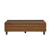 Avala Coffee Table w/Lift Top; Walnut &amp; Black 83140