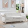 84" Rolled Arm Chesterfield 3 Seater Sofa