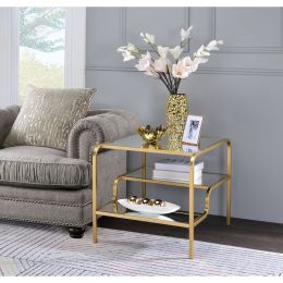 Astrid End Table in Gold & Mirror XH